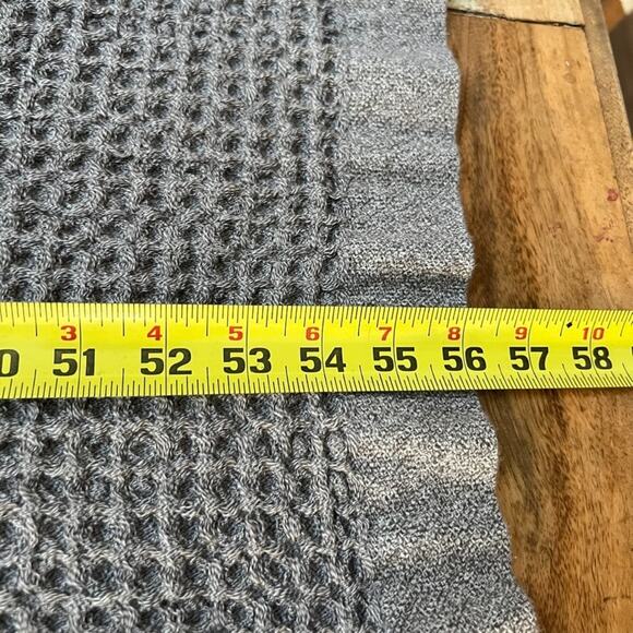 Nutrl Home Bath Towel 56 x 29" Gray Waffle Weave 100% Supima Cotton Loops - Picture 7 of 8